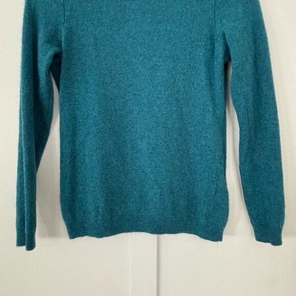 Charter Club Luxury 100% Cashmere Turtleneck Sweater in Teal Women's Sz XS - Picture 10 of 12